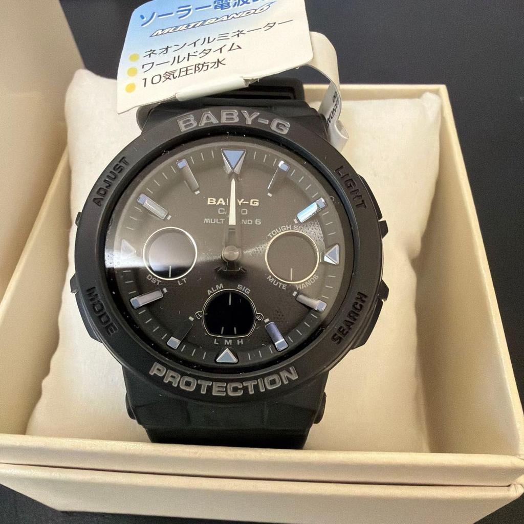 Used CASIO BABY-G Radio Solar Watch Black BGA-2500-1AJF