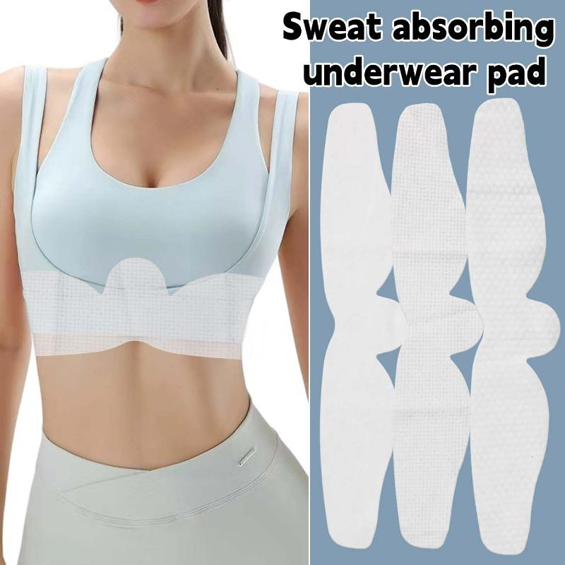 1-20pcs Upgrade Cotton Bra Liners Sweat Absorber Rectangle Under Breast Sweat Pads for Women Washable Bra Liners for Sweating