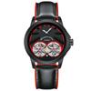 Domed Holographic Glass with Anti Glare AI LANG Fashion Watch Mechanic Automatic Double Tourbillon High-end Leather Wristwatch