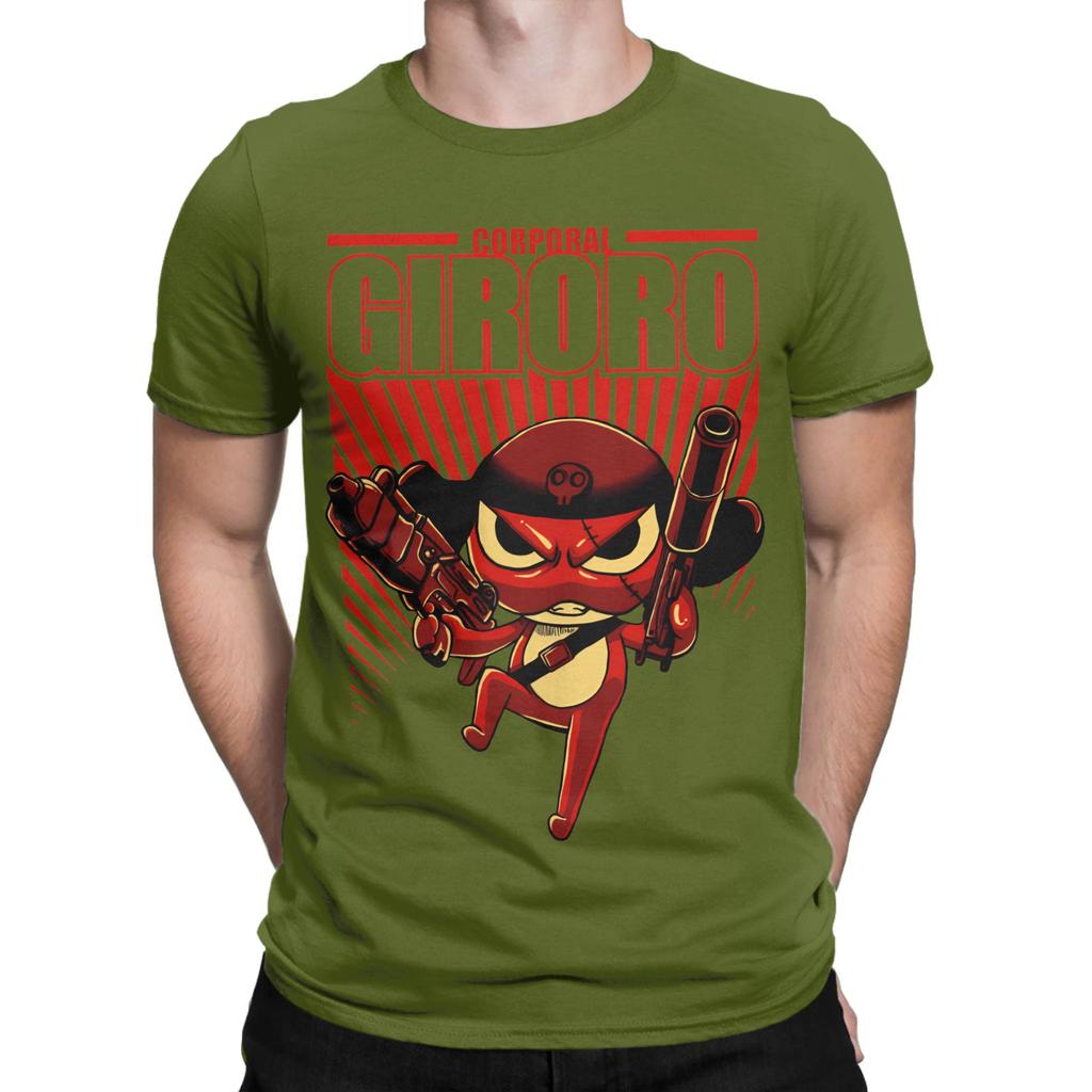 Awesome Corporal Giroro Sgt Frog Keroro TShirt Men Womens Round Neck Pure Cotton T Shirts  Short Sleeve Tee Shirt Gift Tops