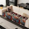 Cartoon Sofa Cushion Seat Cushion Retro Alley Colored Sofa Towel One Piece Sofa Cover Autumn And Winter Non-Slip Sofa Cover