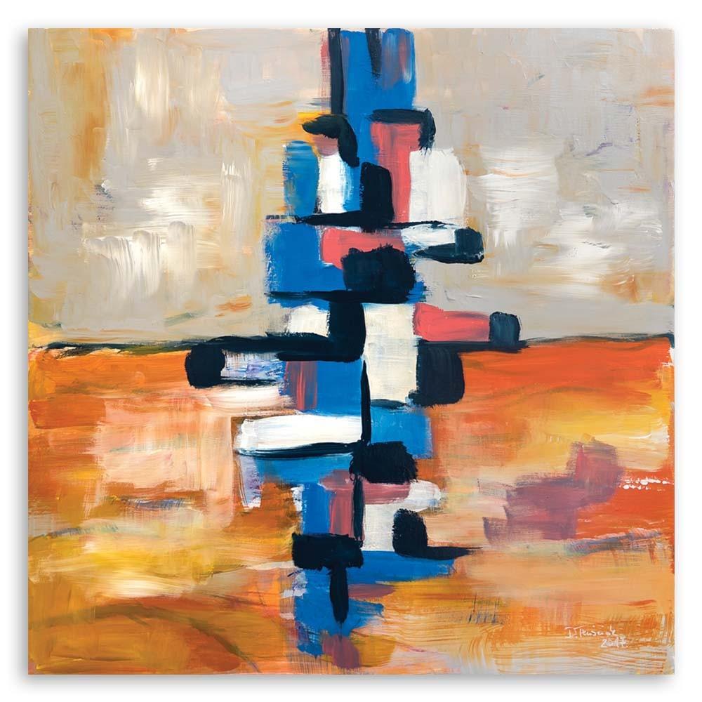 Canvas print, Abstraction coloured pyramid