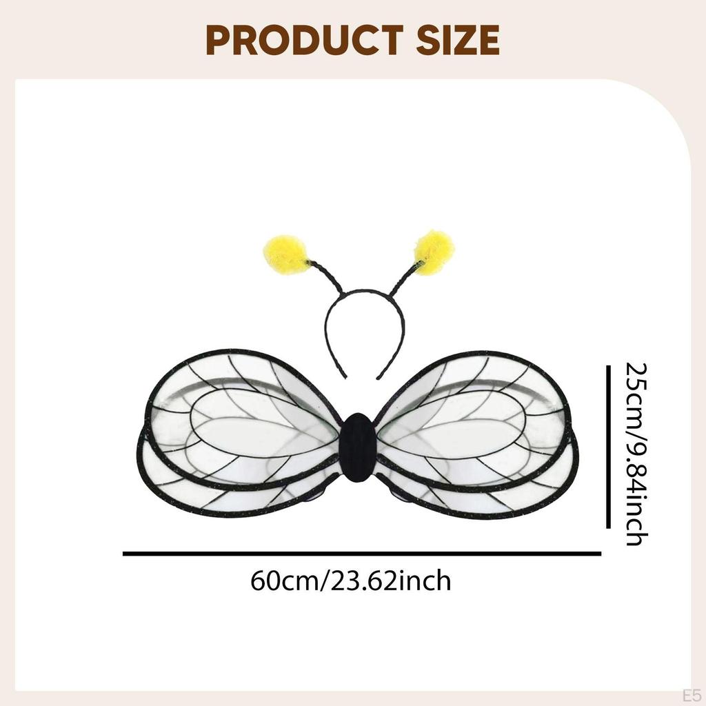 Bee Wing and Headband Costume Set for Dance Role Play Stage