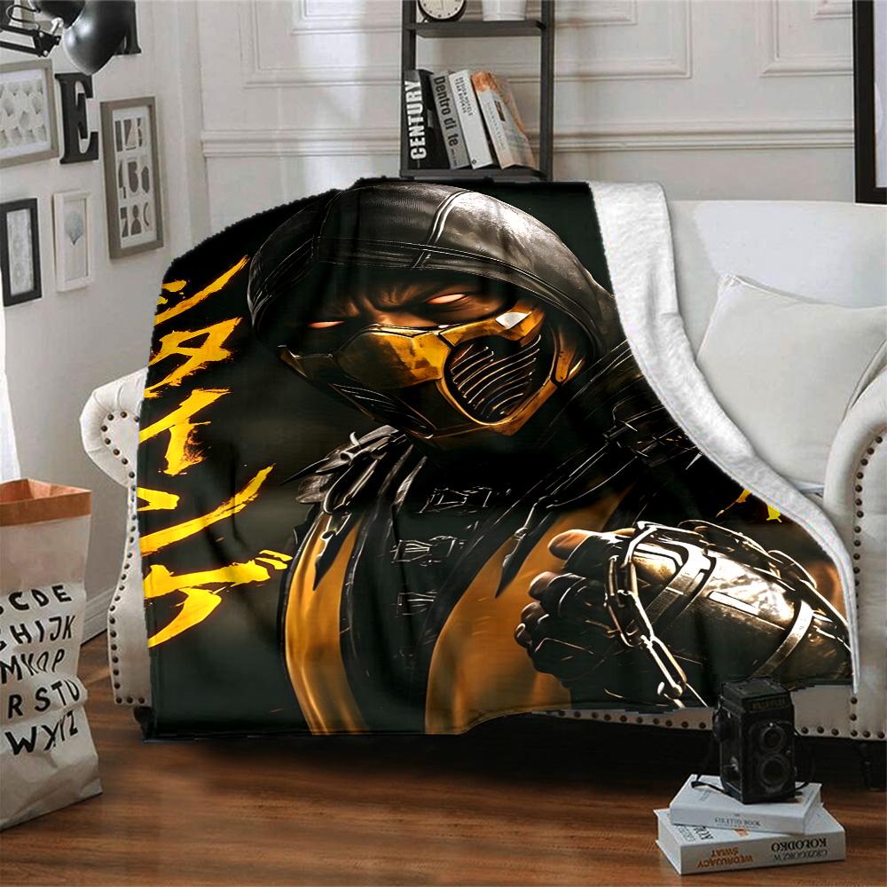 1pc M-Mortal Kombat1 Blanket, Gift, for Men and Women, Soft Blanket, Good for Sofa Bed Couch Travel, Lightweight Flannel Blanket