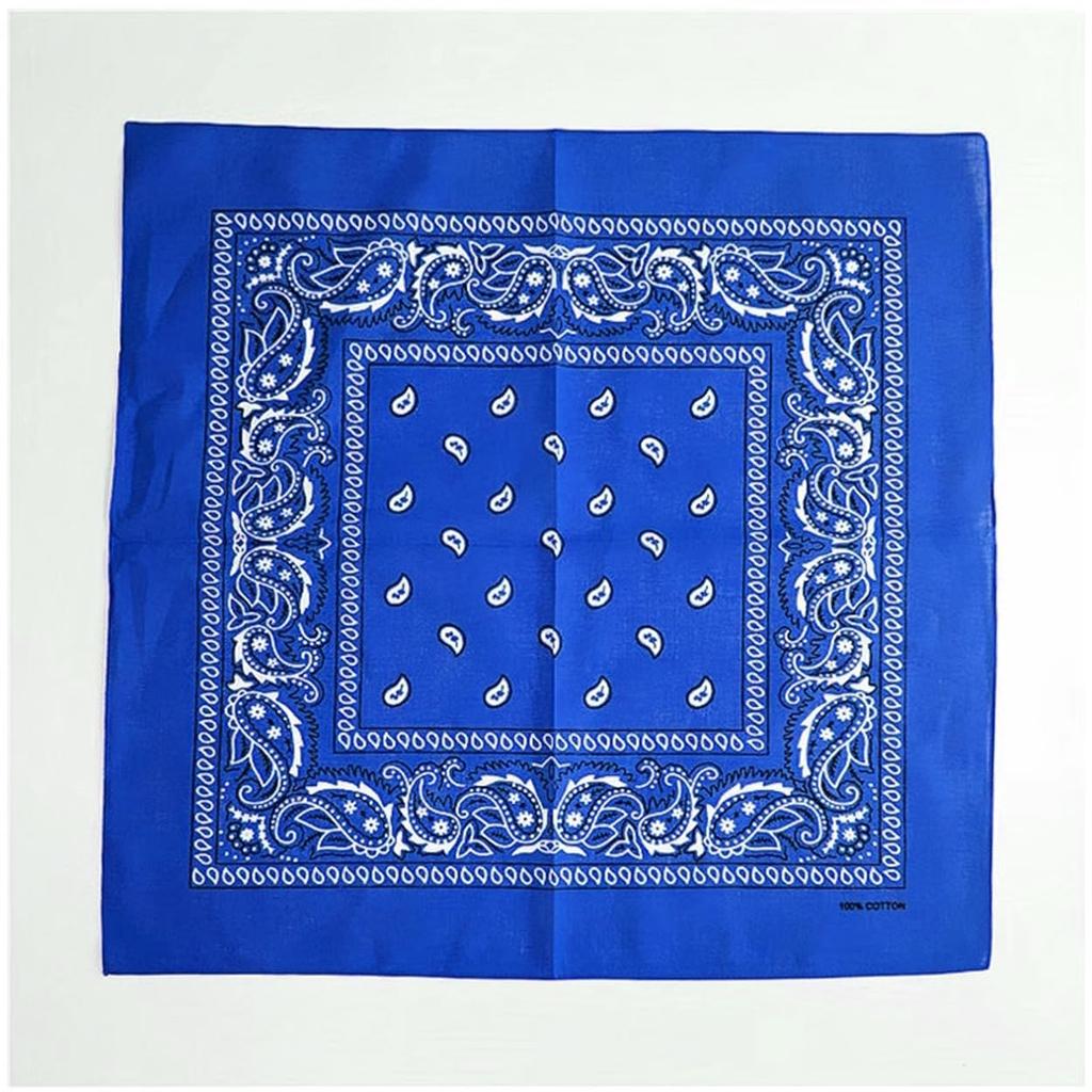 kakatrend Bandana Blue Paisley 100% Cotton Bandanna Adults Unisex Doo Rag Large 55cm x 55cm