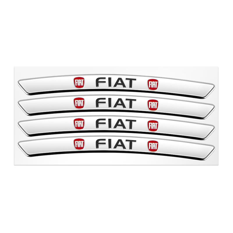 4Pcs Car Styling Wheel Rim Aluminum Logo Sticker Wheel Hub Decals For Fiat Abarth 500 124 125 595 Punto Bravo Scorpion Ducato