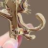 Dancing Kitten Shape Versatile Brooch Zinc Alloy White 1 Pc