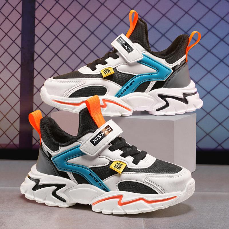 

8938 осенне-зимние кожаные водонепроницаемые детские спортивные туфли обувь для мальчиков новая осень дети среднего и старшего возраста весна и осень маленькие мальчики size 28