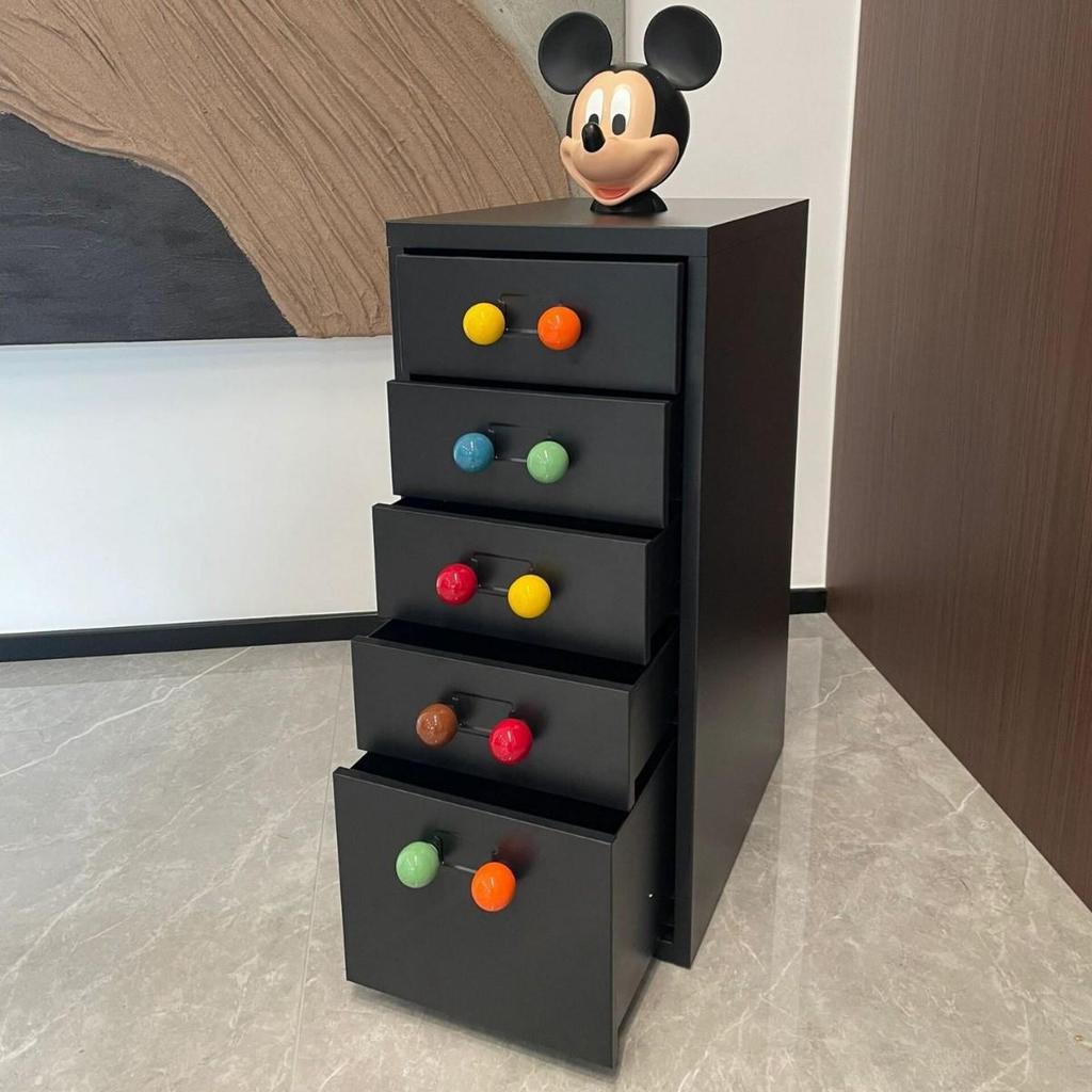 Haiermer Dopamine Metal Multi-Layer Storage Cabinet for Bedside or Under-Table Use