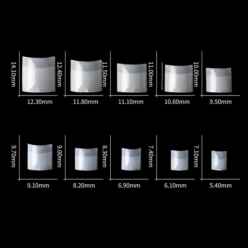 

200pcs/Boxed French False Nails Clear Nature Short Half Cover Press On Acrylic fake Nails Artificial Nails Tips Extension Manicu