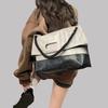 Large Capacity Contrasting Color Bag for Women  New Fashionable Commuting Tote Bag Versatile Casual Shoulder Crossbody Bag