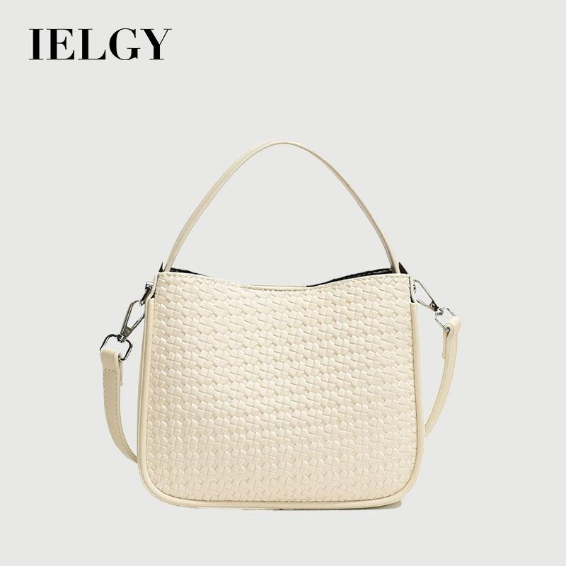 Ielgy Large-Capacity Temperament European American Simple Tote Bag One-Shoulder Messenger Female Bag