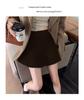 High-Waisted Woolen Pleated A-Line Mini Skirt - Women's Autumn/Winter 2025