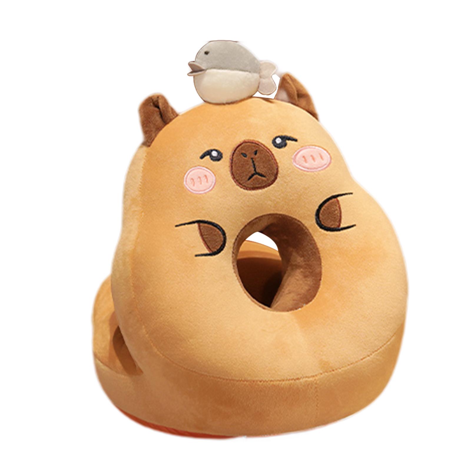 

Подушка для сна, забавная, портативная, практичная, плюшевая игрушка-капибара, подушка для куклы, классная подушка для школы, библиотеки, офиса, дам, взрослых