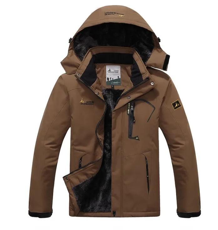 Thickened Fleece Windproof Outdoor Climbing Jacket for Couples Breathable Warm Cotton Coat Large Size Outdoor Clothing