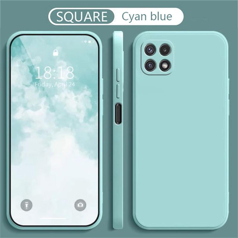 Luxury Liquid Mobile Phone Case for Samsung A22 Galaxy A21S A31 A41 A51 A71 Soft Silicone Protective Shockproof Bag Cover