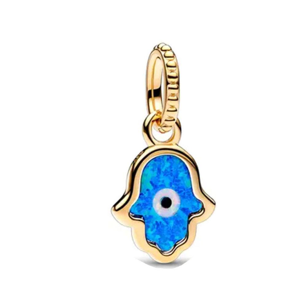 Copper Palm All-Seeing Eye Dangle Charm Egypt Bead Fit Original Bracelet Pendant Diy Jewelry Gift For Women