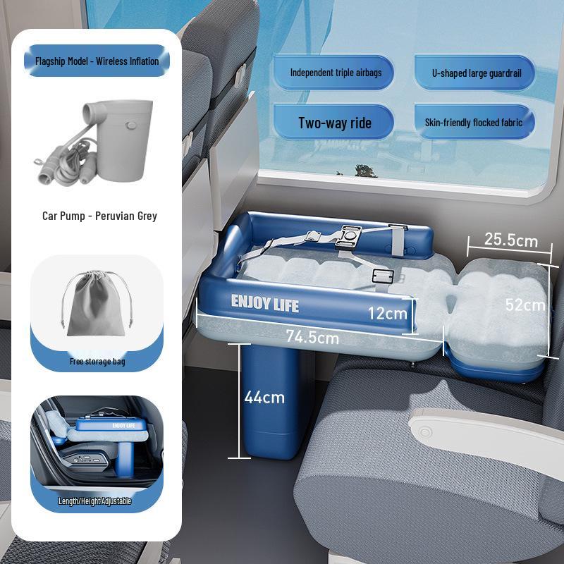 High-Speed Portable Inflatable Kids Travel Mattress for Planes and Cars