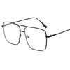 Metal Lightweight Large Frame Glasses Simple Fashion Retro Flat Sunglasses For Men And Women Classic Plain Spectacles