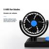 Car Fan 12V Dual Head 360 Degree Rotatable Electric Fan Dashboard Cooling Air Circulation Fan for Sedan SUV RV Low Noise 2 Speed Auto Fan