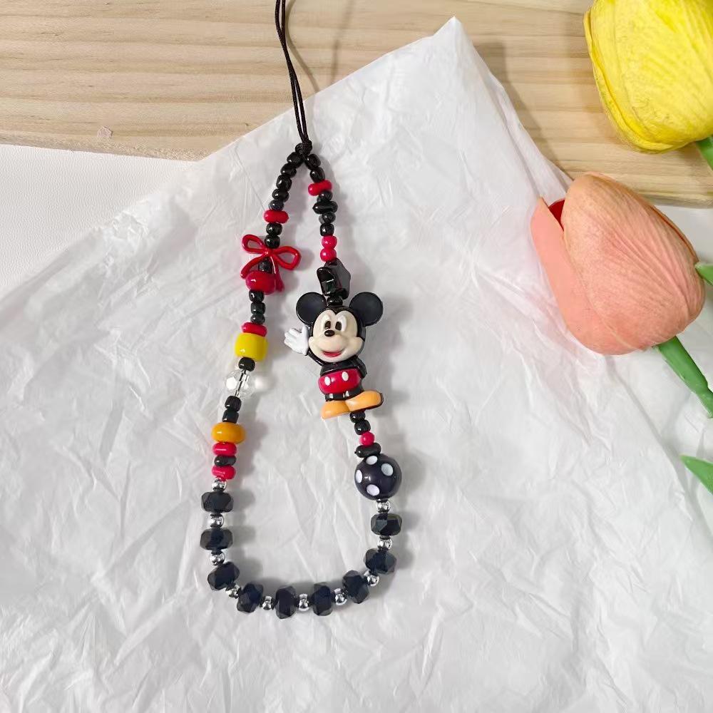 Cartoon Doll Beaded Phone Case Lanyard & Camera Keychain Pendant