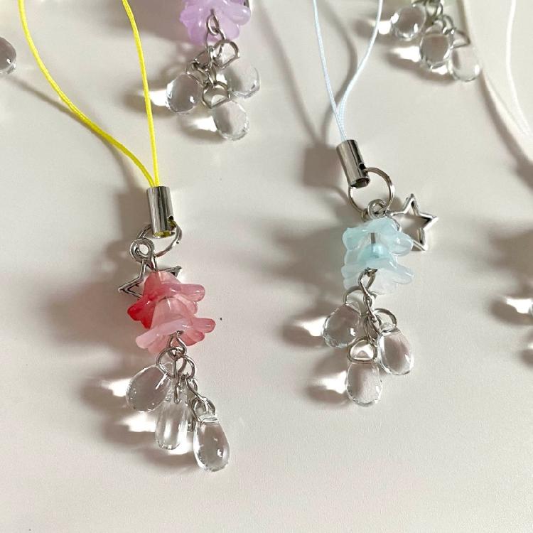 Goth Y2K Phone Charm Pendant Summer Jellyfish Keychain for Keys Bag Accessories