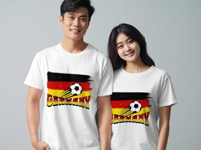 Deutschland Fußball T-Shirt Europameisterschaft Unisex Fußball T-Shirt EM 2024