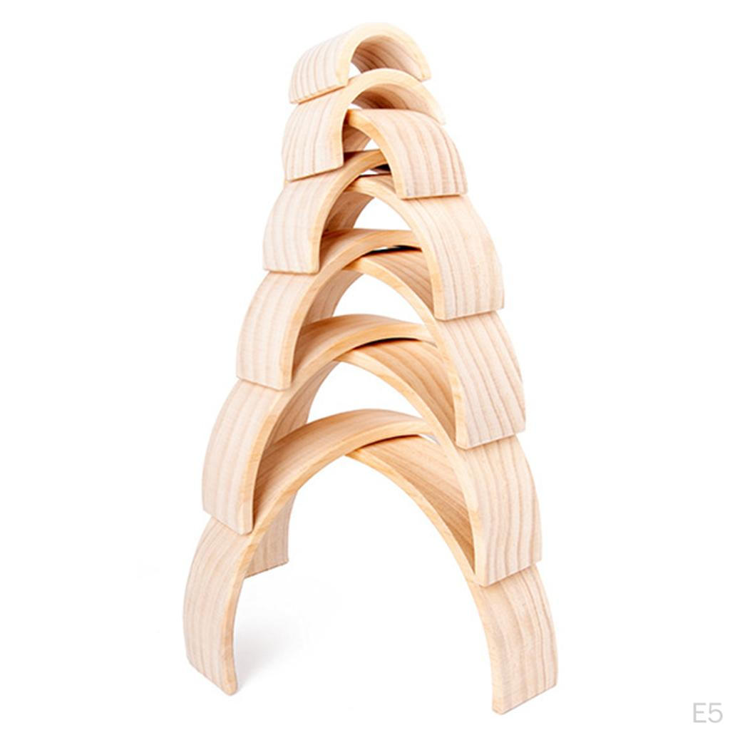 1 Rainbow Building Blocks Wooden Puzzle Toy Set