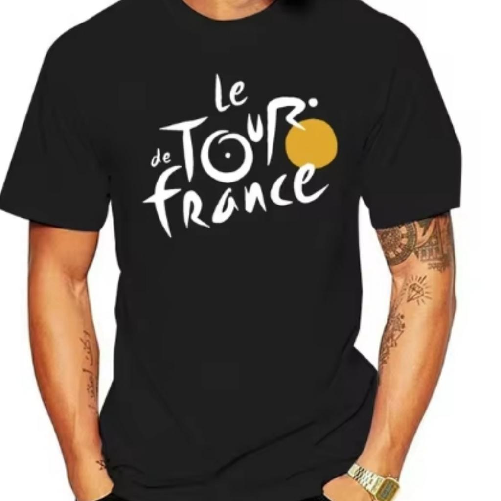 Sommer Rund Hals 3D Tour de France Trykk Topp Moteabel Casual Kortermet Herre T-skjorter