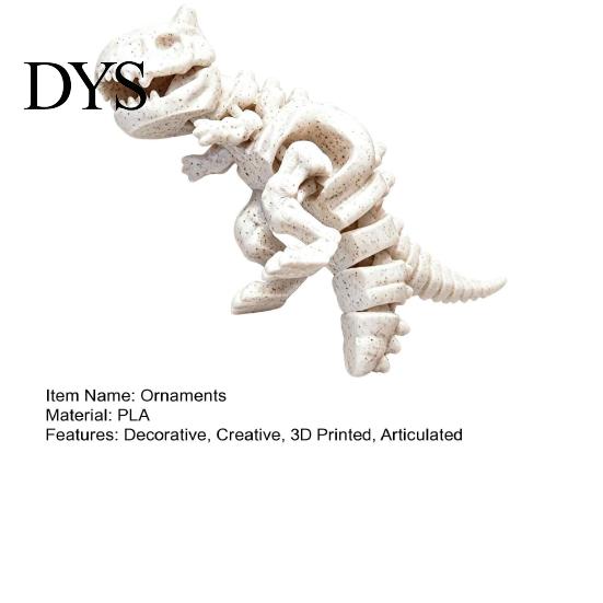 Dinosaur Skeleton Model 3D Printed Carnotaurus Ornament, Articulated for Creative Prehistoric Space Decor Home Office Desk Decoration, Dragon Figurine