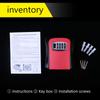 Wall Mount Key Safe Organizer Box 4 Digit Combination Password Key Box Password Lock ABS Plastics for Indoor Outdoor Key U Disk