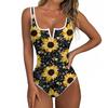 Women's Color-Blocked One-Piece swimsuit With A Sexy V-neck
