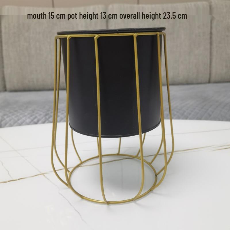 Nordic Wrought Iron Flower Stand - Indoor Tabletop Flower Pot for Creative Home Decor