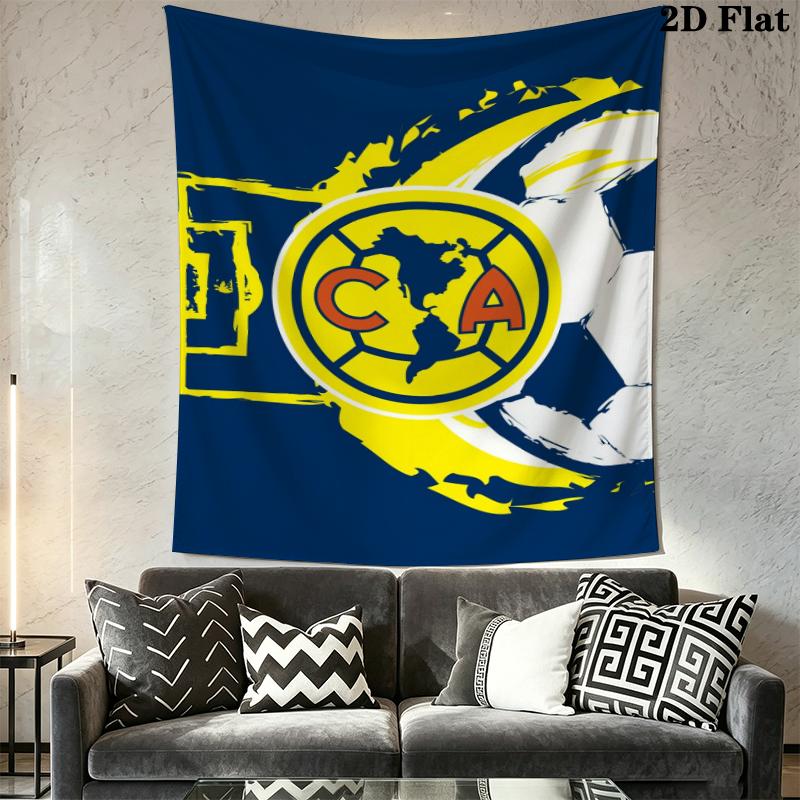 American Soccer Clubs cool Wall Tapestry Aesthetic Wall Hanging Printed Fabric Blanket Decorative Tapestries for Bedroom Living Room Home Decor