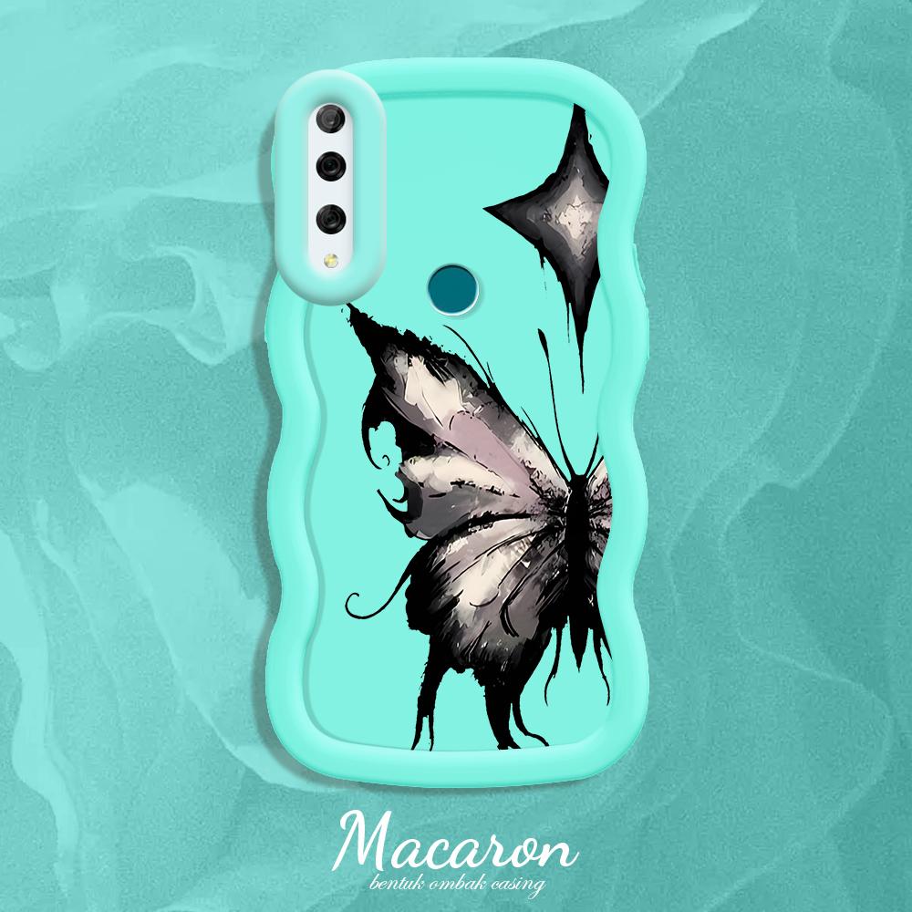 

Окрашенный узор Big Wave Edge Мягкий силиконовый материал Macaron чехол для телефона противоударный защитный резиновый чехол для iPhone Huawei Honor Infinix Tecno Tecno Pova 6 Neo синий