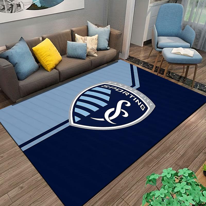 Sporting KC Logo Carpet suitable as a non-slip mat for the living room or bedroom sofa