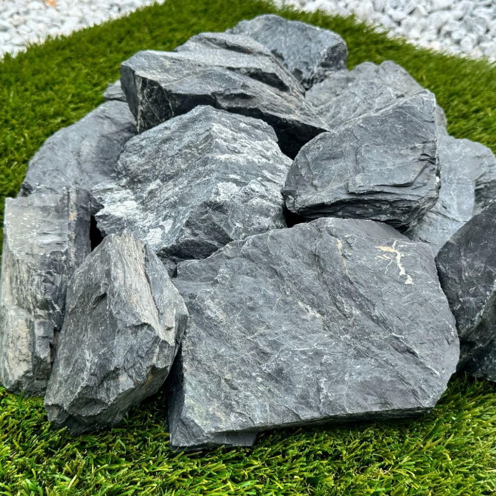 Rock garden stone crushed granite blue