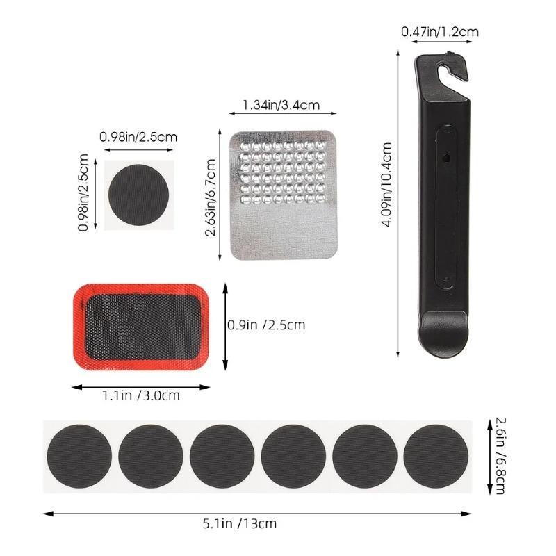 Outdoors Ride Bike Repair Kit With Portable Storagebox- Puncture Patches Bicycle Cycle Inner Tube Puncture Tyre Patch Glue Tool