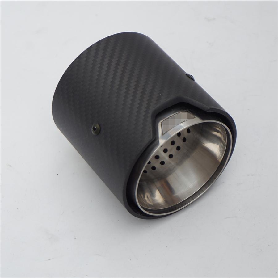 Brand New Car Carbon Fiber Exhaust End Tail Tips 71mm In