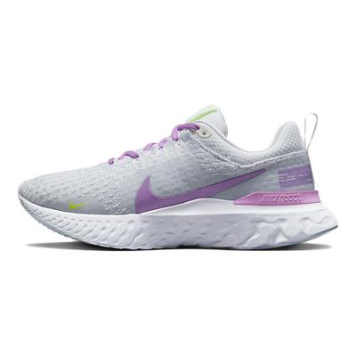React Infinity Run Flyknit 3 Grey Rush Fuchsia Women Sneakers White Blue-Tint DZ3016-100