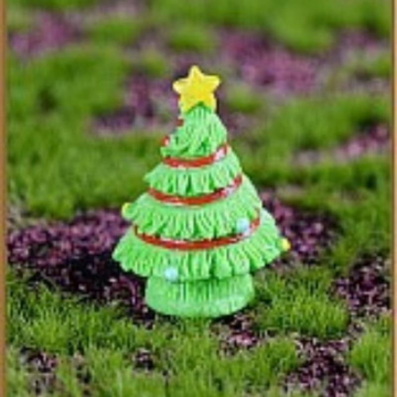 Christmas Micro-landscape Accessories Christmas Tree Ornaments of Various Sizes Resin Handicraftsand Cute Home Decorations