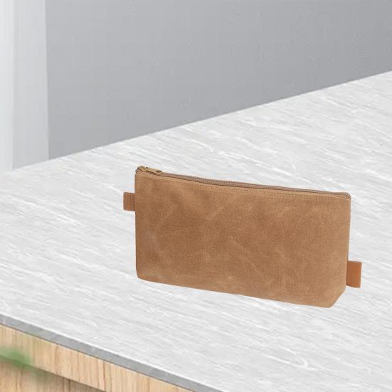 Geantă de depozitare a sculelor Pânză ceară udă rezistentă, portabilă, multifuncțională, cu fund plat, instrumente, gadgeturi, pungă organizatoare, consumabile pentru exterior