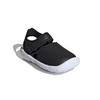 adidas Fortaswim Stripes I Slip Resistant Anti Kick Abrasion Resistant Low Top Toddler Shoes Black White FW6042