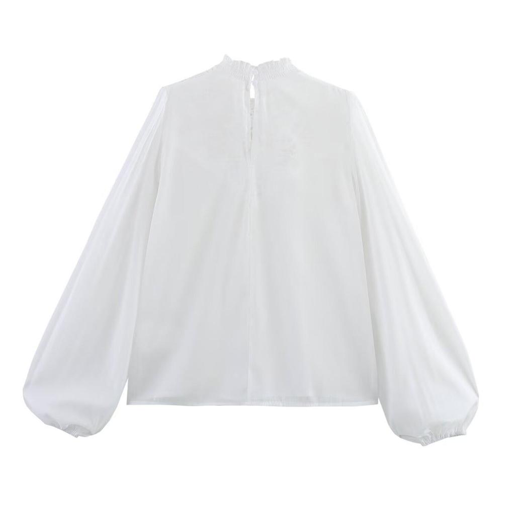 Spring 2025 Women's European & American Style Lace Ruffle Top