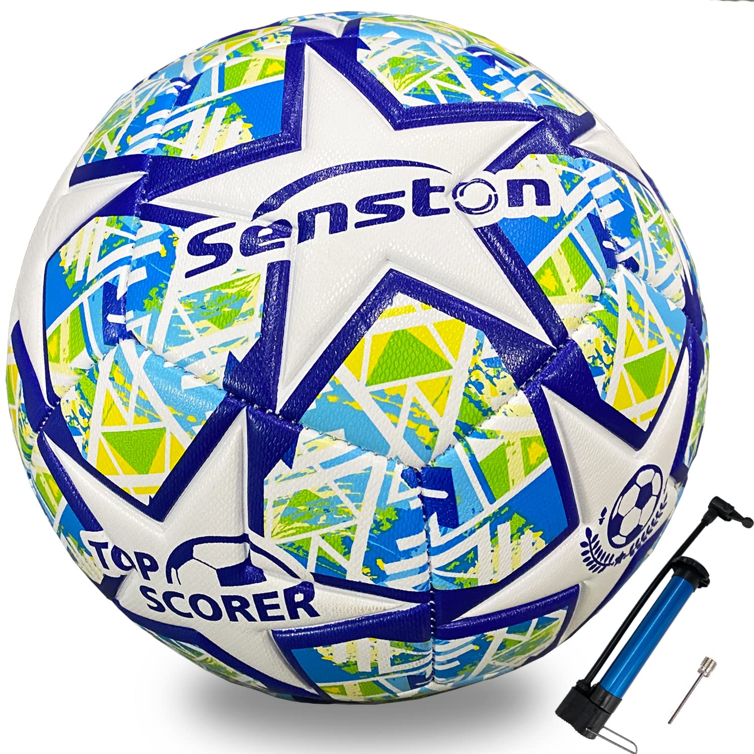 

Senston Soccer Ball Size 5 Training Match Soccer for Adults and Youth with Pump -