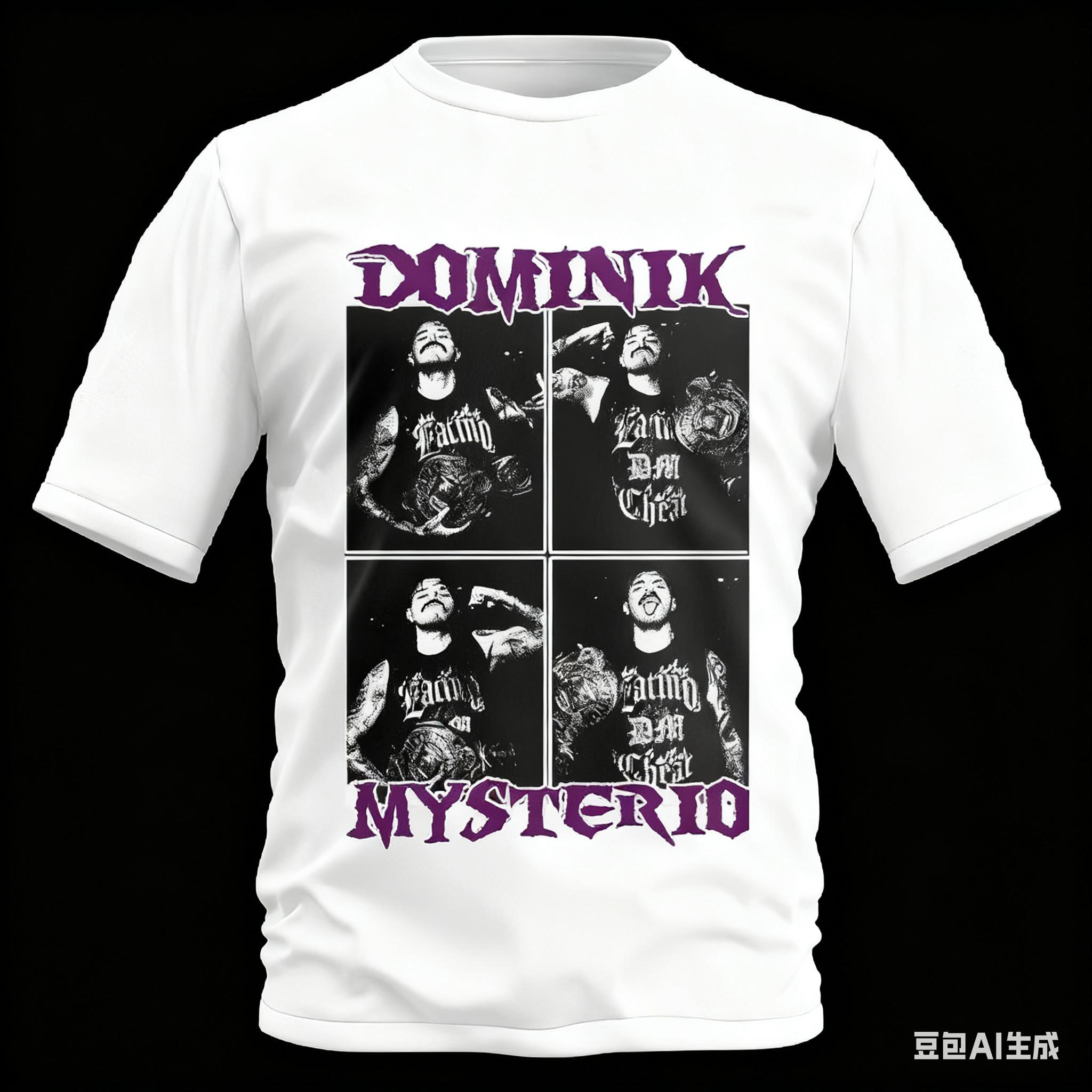 Графическая футболка с Домиником Мистерио Футболка с принтом WWE Luchador для фанатов рестлинга Смелый дизайн в панк-стиле S