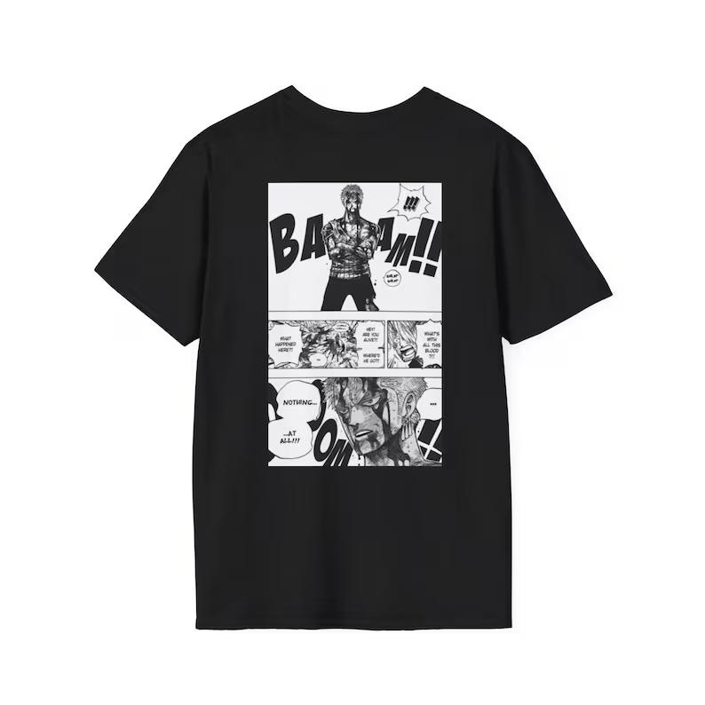 2026 New Fashion One Piece Unisexs and Womens High Quality Tshirt Short Sleeves Shanks Japanese Anime Niche Parentchild Clothes