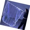 LED Light Up Worship Dance Flag with Extendable Poles Semi Circle Praise Church Banners for Adult and Girls Performances