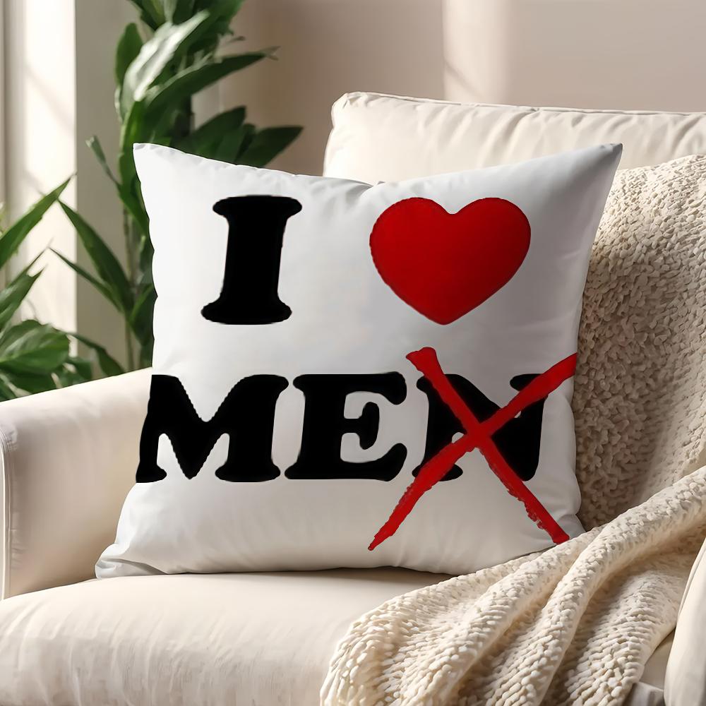 Funny Pin I Love Me EMO Boys Music cushion cover Pillow Cover Decoration Room Home Sofa living Office Car Nordic Simplicity