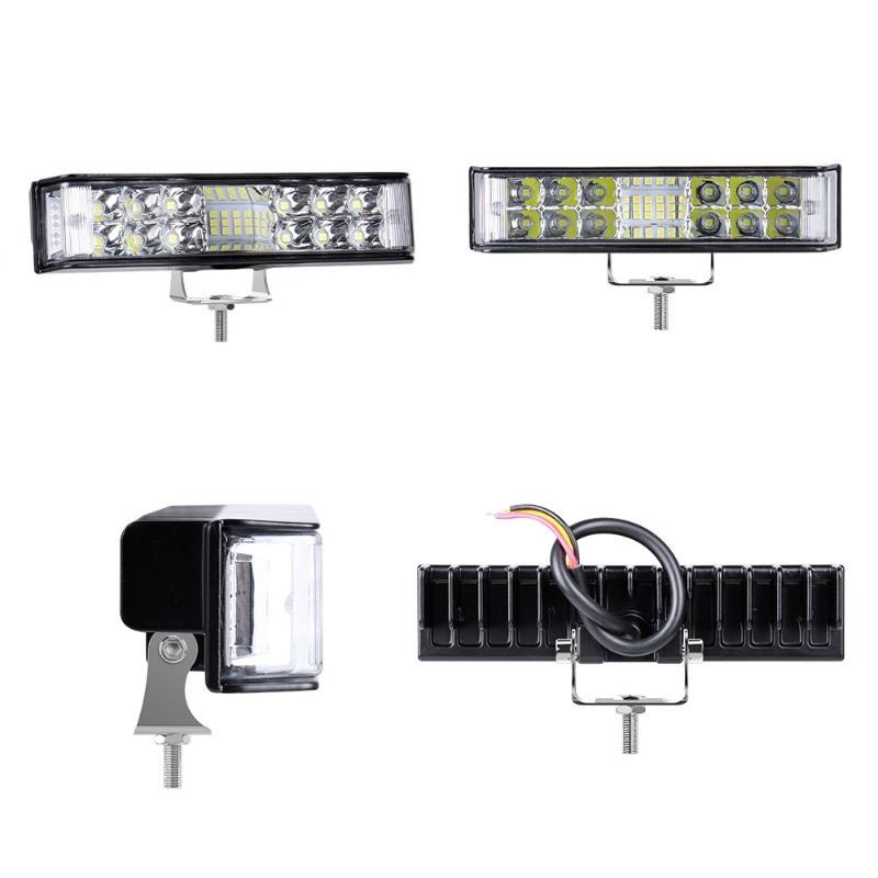 Car Led Work Light - Linear Three-sided Illumination White/red/blue Strobe Auxiliary Light 18w 1800lm 9-60V